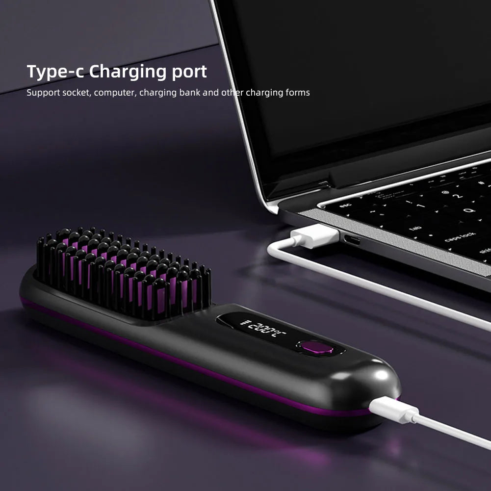 Portable Hair Straightening Brush