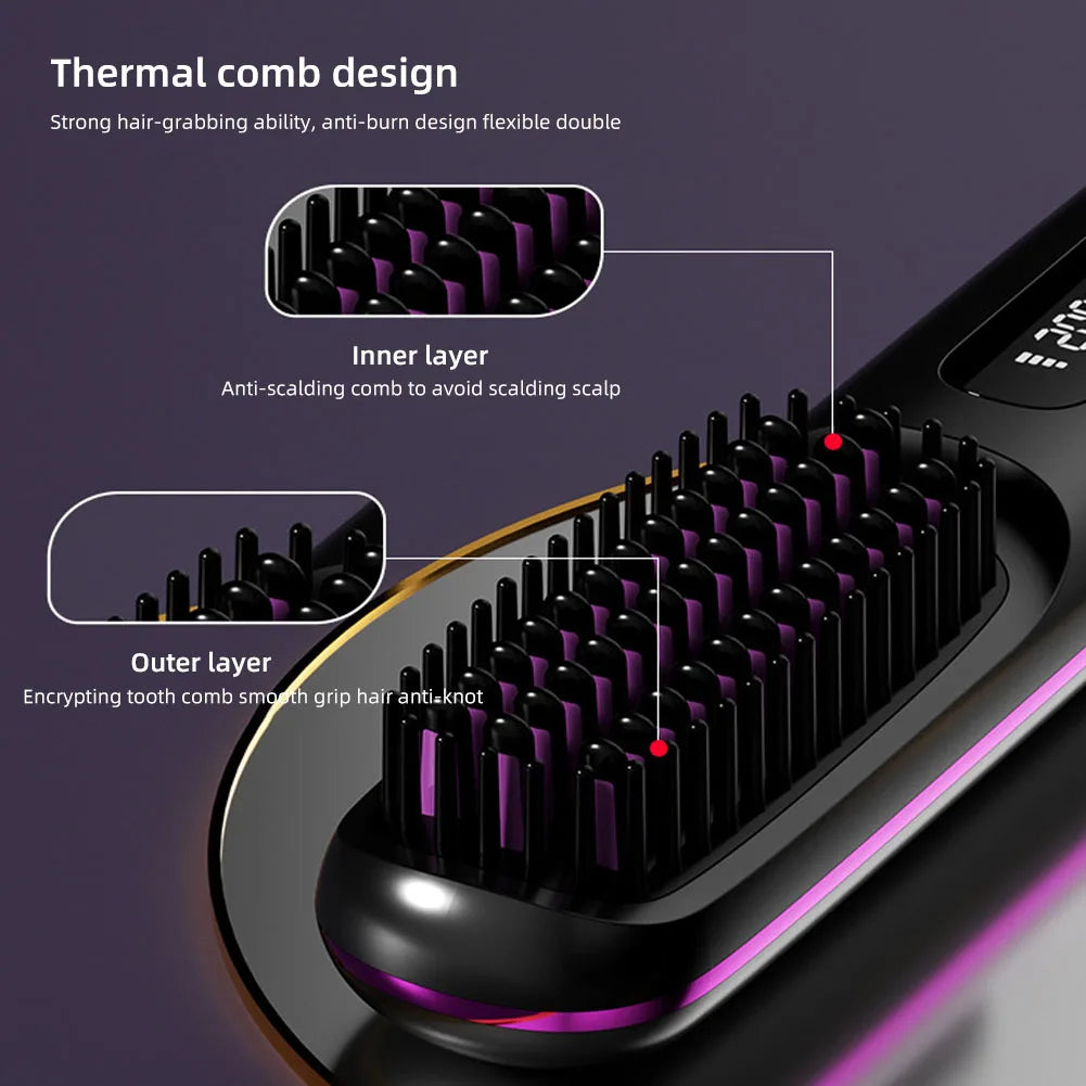 Portable Hair Straightening Brush